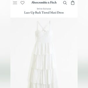 Abercrombie & Fitch - Lace Up Back Tiered Maxi Dress
